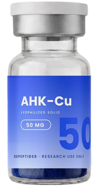AHK-Cu 50 mg — lyophilisiertes Forschungspeptid, OXpeptides-Fläschchen