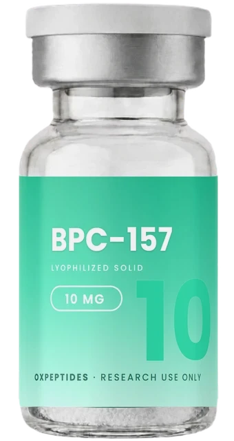 BPC-157 10 mg — lyophilisiertes Forschungspeptid, OXpeptides-Fläschchen