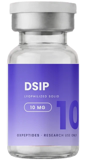 DSIP 10 mg — versiegelte lyophilisiertes Durchstechflasche, DSIP Etikett