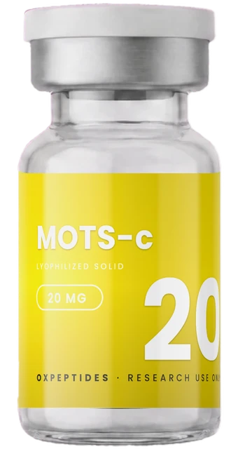 MOTS-c 20 mg — lyophilisiertes Forschungspeptid, OXpeptides-Fläschchen