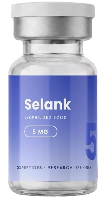 Selank 5 mg — lyophilisiertes Forschungspeptid, Fläschchen von OXpeptides
