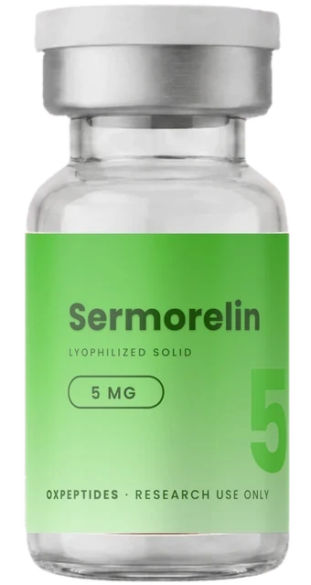 Sermorelin 5 mg — versiegelte lyophilisiertes Durchstechflasche, Sermorelin Etikett