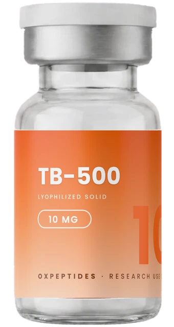 TB-500 10 mg — versiegelte lyophilisiertes Durchstechflasche, TB-500 Etikett